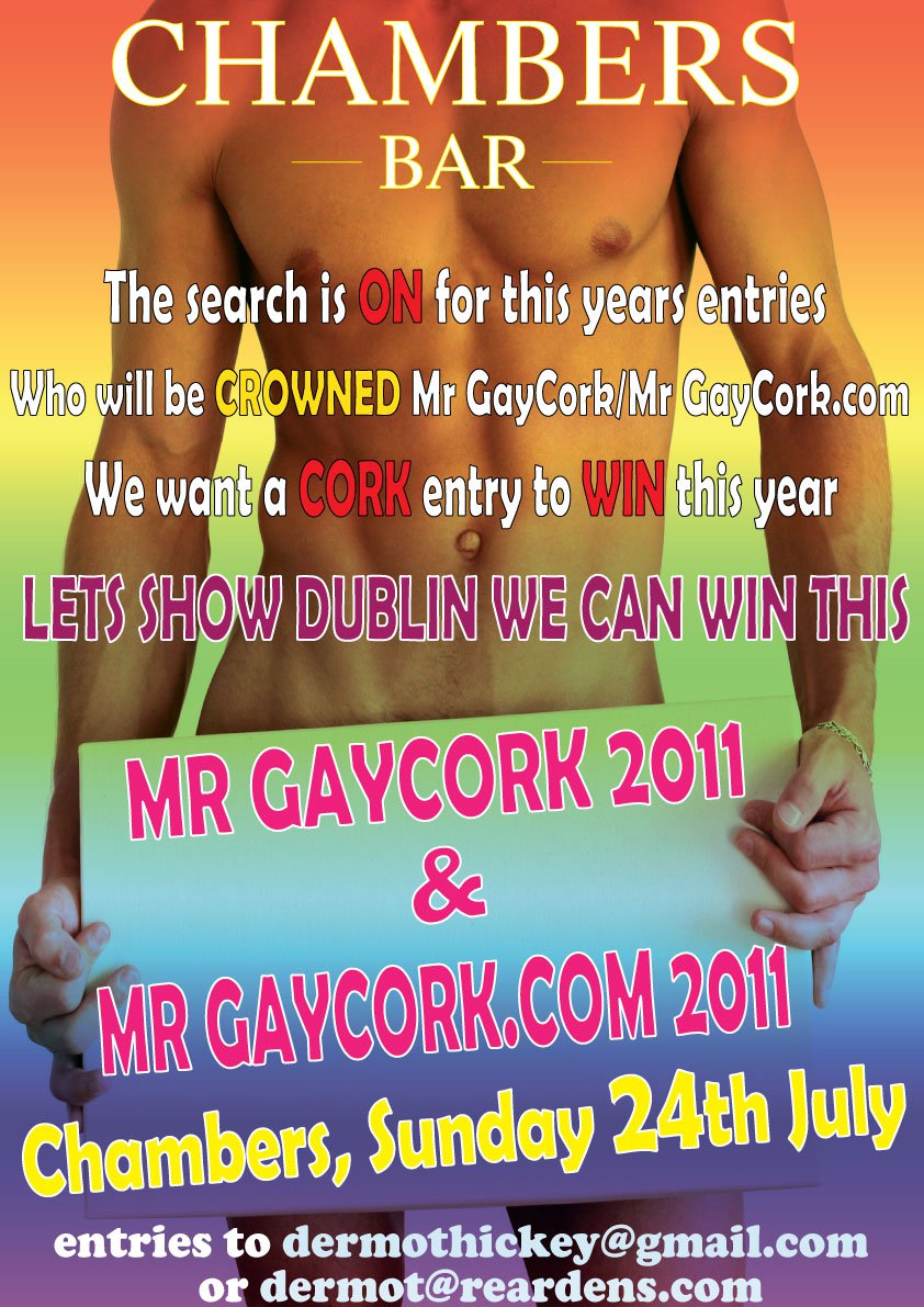 The Mr Gay Cork Competition will take place this year on Sunday the 24th of ... The Mr Gay Cork Competition will take place this year on Sunday the 24th of ...
